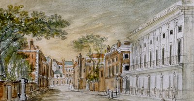 Widok wzdłuż Vigo Lane, City of Westminster, Londyn, 1793 autorstwa John Bromley