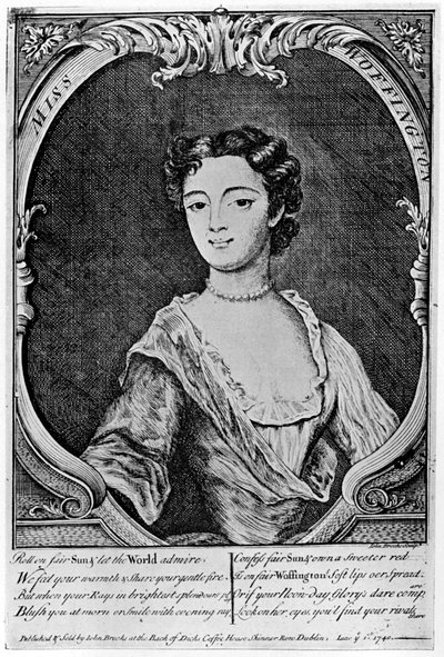 Margaret Peg Woffington 1720-1760, irlandzka aktorka, XVIII wiek 1905. autorstwa John Brooks