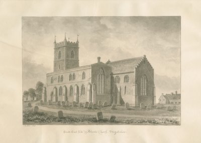 Kościół Alrewas: rysunek w sepii, 1848 autorstwa John Buckler