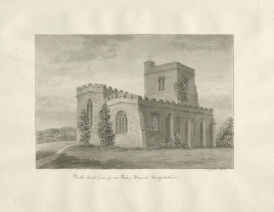 Kościół w Arley: rysunek w sepii, 1846 autorstwa John Buckler