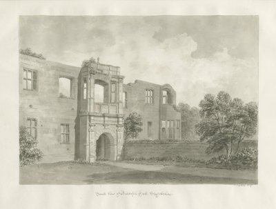 Biddulph Hall (stary): rysunek w sepii autorstwa John Buckler