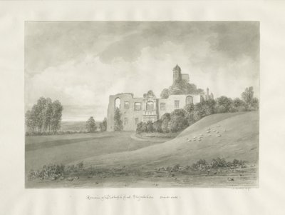 Biddulph Hall (stary): rysunek w sepii autorstwa John Buckler