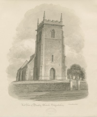 Bradley Church: rysunek w sepii autorstwa John Buckler