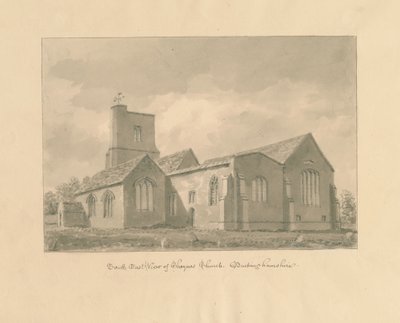 Buckinghamshire - Kościół Chenies: rysunek w sepii, 1824 autorstwa John Buckler