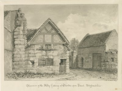 Opactwo Burton-upon-Trent: rysunek w sepii autorstwa John Buckler