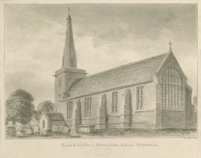 Kościół Eaton Church: rysunek w sepii autorstwa John Buckler