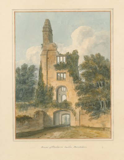 Dorset - Sherborne - Ruiny Zamku, 1802 autorstwa John Buckler