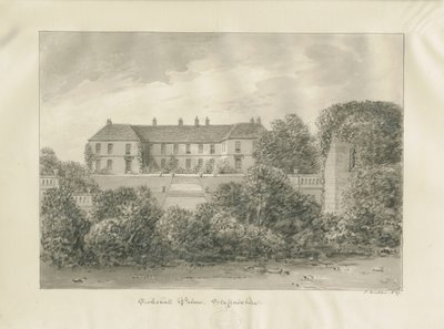 Eccleshall „Zamek”: rysunek w sepii autorstwa John Buckler