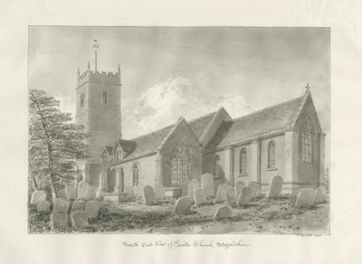 Kościół Enville: rysunek w sepii, 1846 autorstwa John Buckler