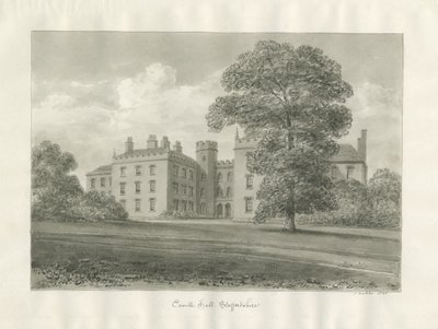 Enville Hall: rysunek w sepii autorstwa John Buckler