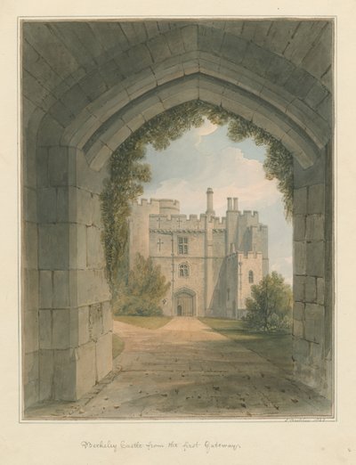 Gloucestershire - Zamek Berkeley, 1823 autorstwa John Buckler