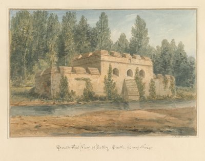 Hampshire - Zamek Netley, 1828 autorstwa John Buckler
