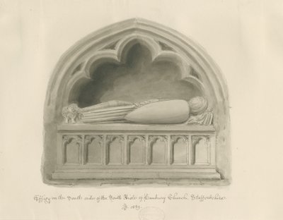 Hanbury Church - Wizerunek [sir John Hanbury]: rysunek w sepii autorstwa John Buckler