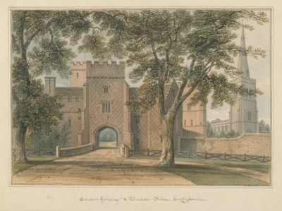 Huntingdonshire – Pałac Buckden, 1800 autorstwa John Buckler