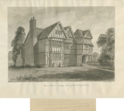 Kingswinford - Bradley Hall: rysunek w sepii autorstwa John Buckler