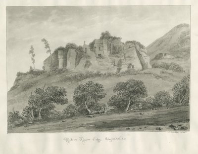 Kinver Edge: rysunek w sepii autorstwa John Buckler