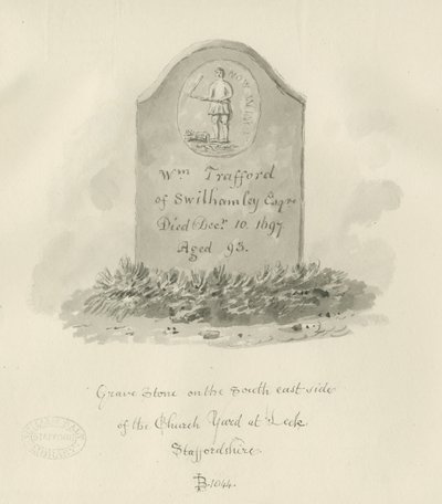 Por Church - nagrobek: rysunek w sepii autorstwa John Buckler