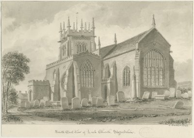 Por Kościół: rysunek w sepii, 1844 autorstwa John Buckler