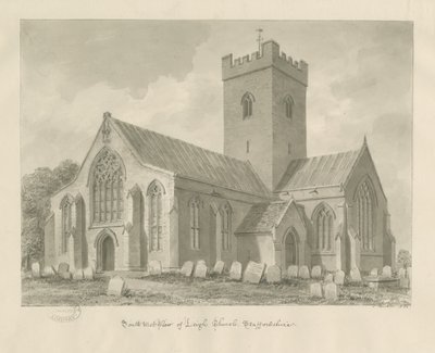 Leigh Church: rysunek w sepii autorstwa John Buckler