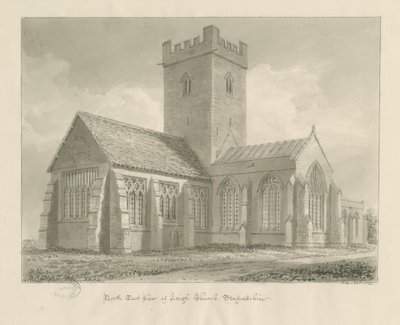 Leigh Church: rysunek w sepii autorstwa John Buckler