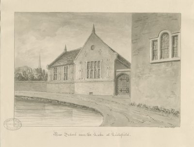 Lichfield – „Nowa szkoła”: rysunek w sepii autorstwa John Buckler