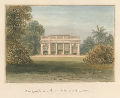 Middlesex - Hampton - Zielony dom w willi Garricka, 1831 autorstwa John Buckler