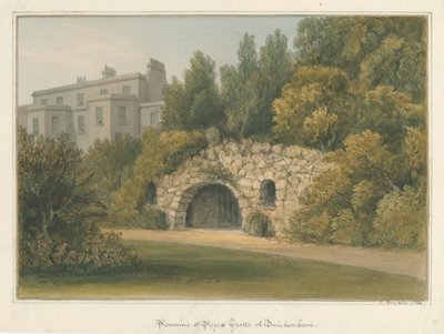 Middlesex - Twickenham - Grota Papieska, 1826 autorstwa John Buckler