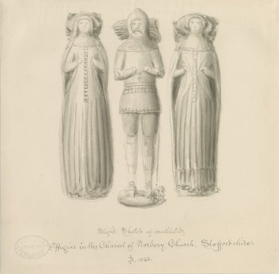Norbury Church – Wizerunek [sir Edwarda Botilera]: rysunek w sepii autorstwa John Buckler