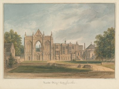 Nottinghamshire - Klasztor Newsted, 1826 autorstwa John Buckler
