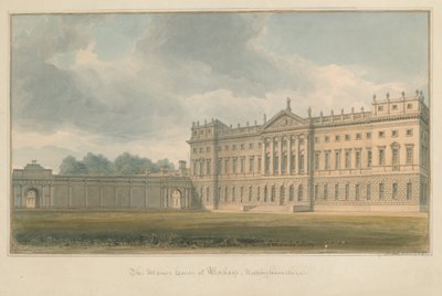 Nottinghamshire - Worksop - Dwór, 1813 autorstwa John Buckler