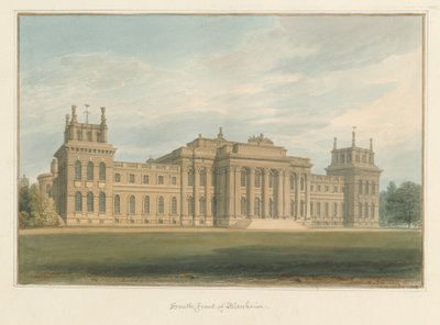 Oxfordshire - Blenheim [Pałac], 1812 autorstwa John Buckler