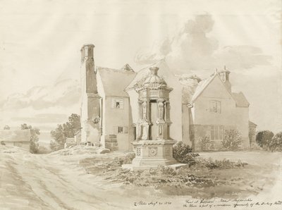 Patshull - Pepperhill: rysunek rozmyty w sepii, 30 sierpnia 1820 autorstwa John Buckler