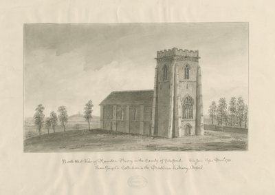 Opactwo Ranton [Priory]: rysunek w sepii, nd [1770-1851] (rysunek) autorstwa John Buckler