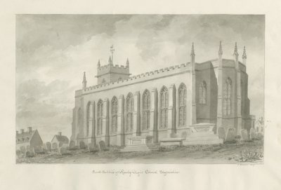 Kościół Rowley Regis: rysunek w sepii, 1847 autorstwa John Buckler