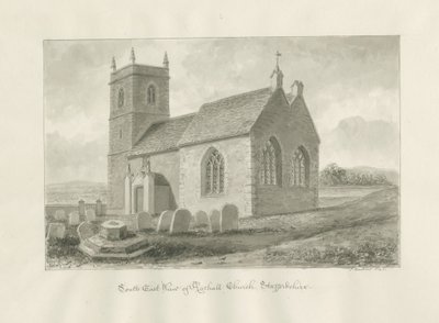 Kościół Rushalla: rysunek w sepii, 1845 autorstwa John Buckler