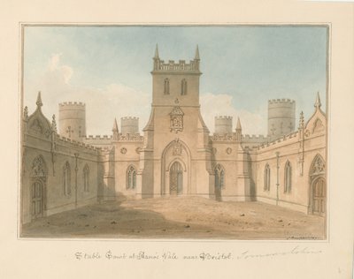 Somerset - Bristol - Stajnia w Dolinie Arno, 1827 autorstwa John Buckler
