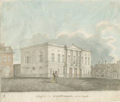 Stafford - Chetwynd House: rysunek w sepii autorstwa John Buckler