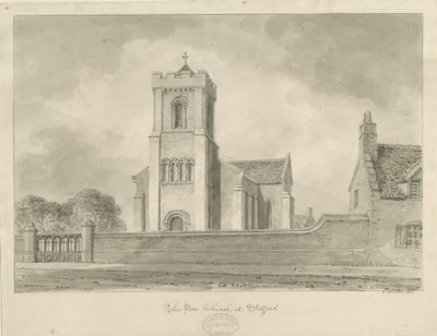 Stafford - Christ Church: rysunek w sepii, 1840 autorstwa John Buckler