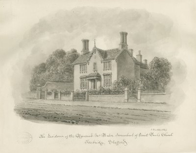 Stafford - Rezydencja wielebnego Babera: rysunek w sepii, 1844 autorstwa John Buckler