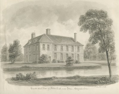 Kamień - Aston Hall: rysunek w sepii autorstwa John Buckler
