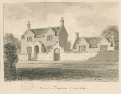 Trentham School: rysunek w sepii, 1840 autorstwa John Buckler
