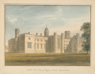 Warwickshire – Szkoła Rugby, 1815 autorstwa John Buckler