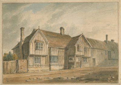Warwickshire - Stratford - Dom Szekspira, 1826 autorstwa John Buckler