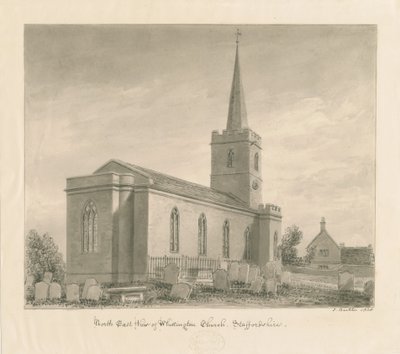 Kościół Whittington: rysunek w sepii autorstwa John Buckler