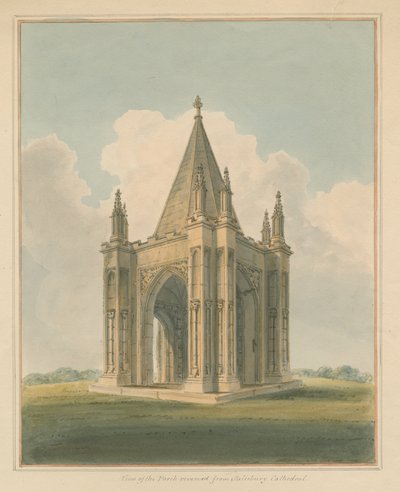 Wiltshire – Katedra w Salisbury – Ganek, 1800 autorstwa John Buckler