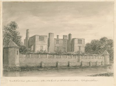 Wolverhampton - The Old Hall: rysunek w sepii, 1837 autorstwa John Buckler