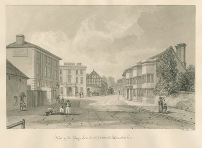 Worcestershire - Droitwich - George Inn: rysunek w sepii, 1833 autorstwa John Buckler