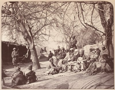 Scena uliczna w mieście Dżalalabad, 1878 autorstwa John Burke