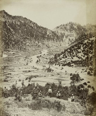 Widok trasy ataku frontowego Peiwar Kotal, 1878-79 autorstwa John Burke