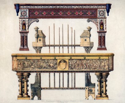 Stoły bilardowe, XIX wiek. autorstwa John Burley Waring